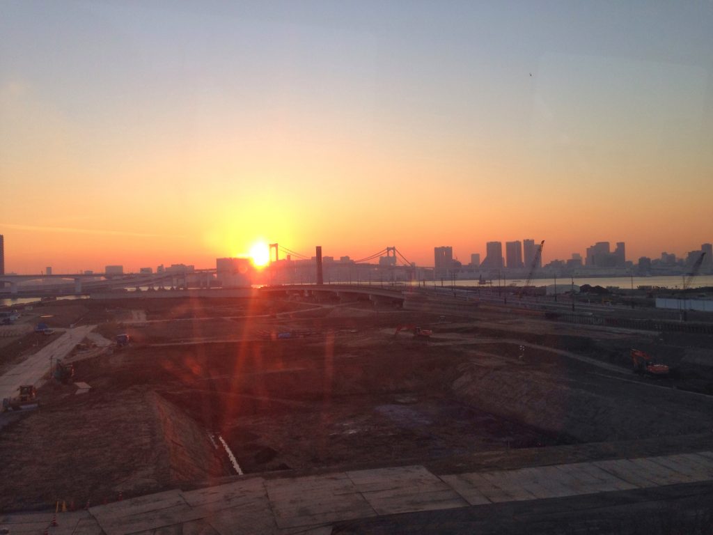 sunset from Yurikamome